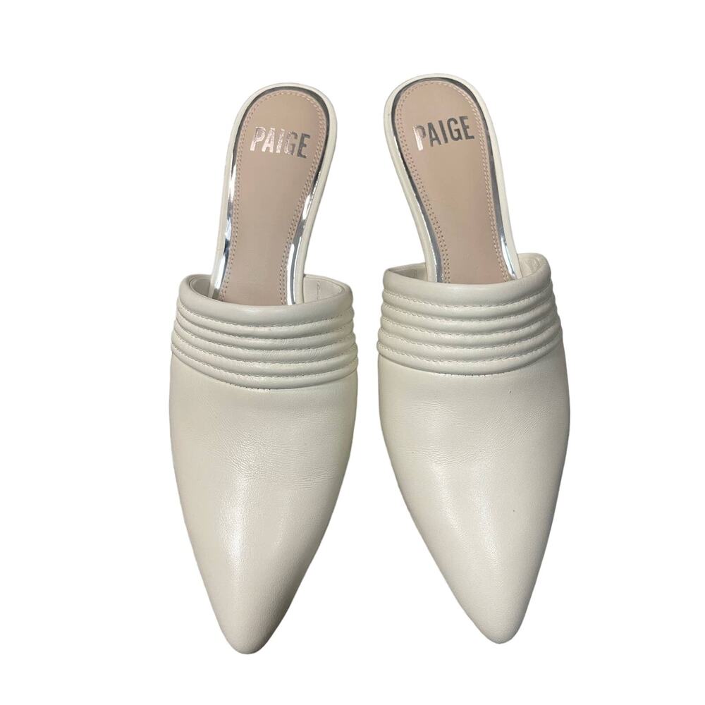 Paige Poppy Mule - Bone Leather Women's 7.5